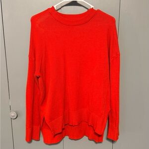 T Tahari Vibrant Red Crew Neck Sweater